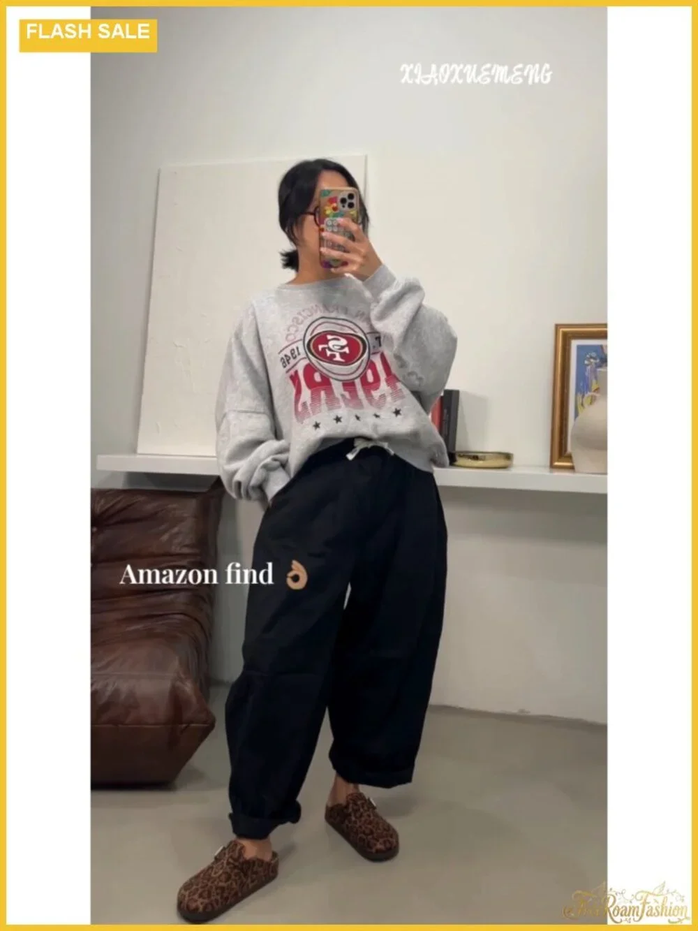 Womens Wide Leg Barrel Pants Drawstring Elastic Waist Cotton Casual